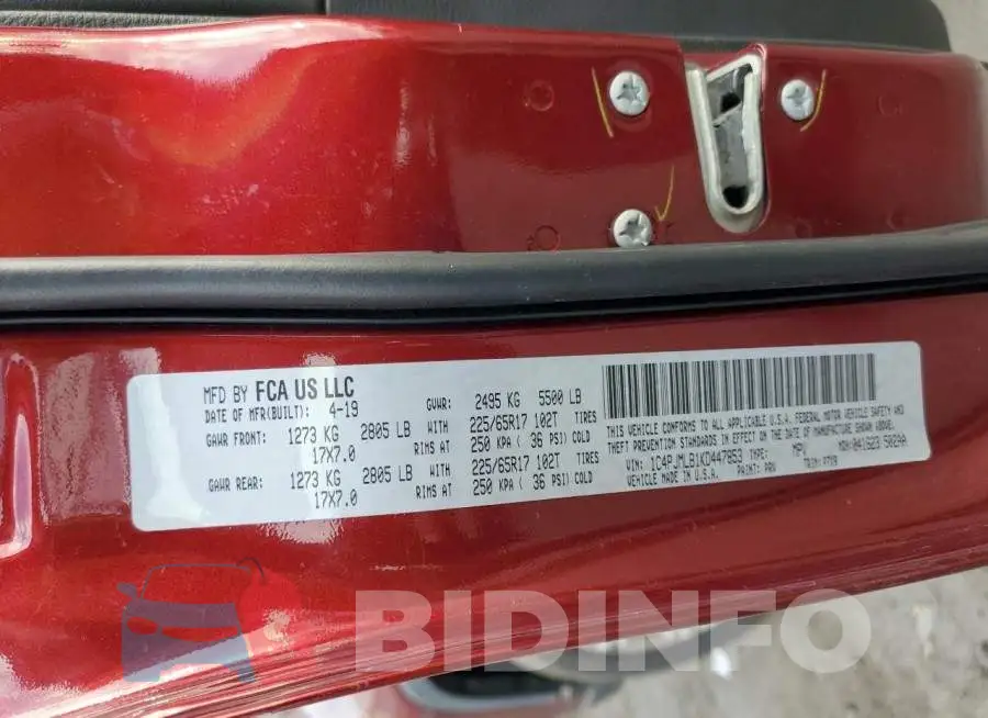 1C4PJMLB1KD447853 Photo# 12