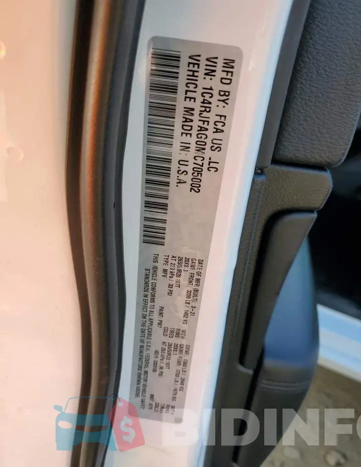 1C4RJFAG0MC705002 Photo# 12