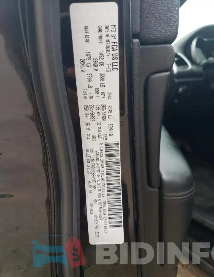 1C4RJFAGXFC924407 Photo# 12