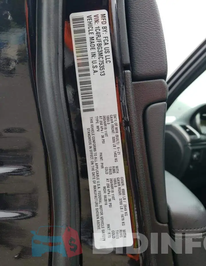 1C4RJFBG3MC753513 Photo# 13