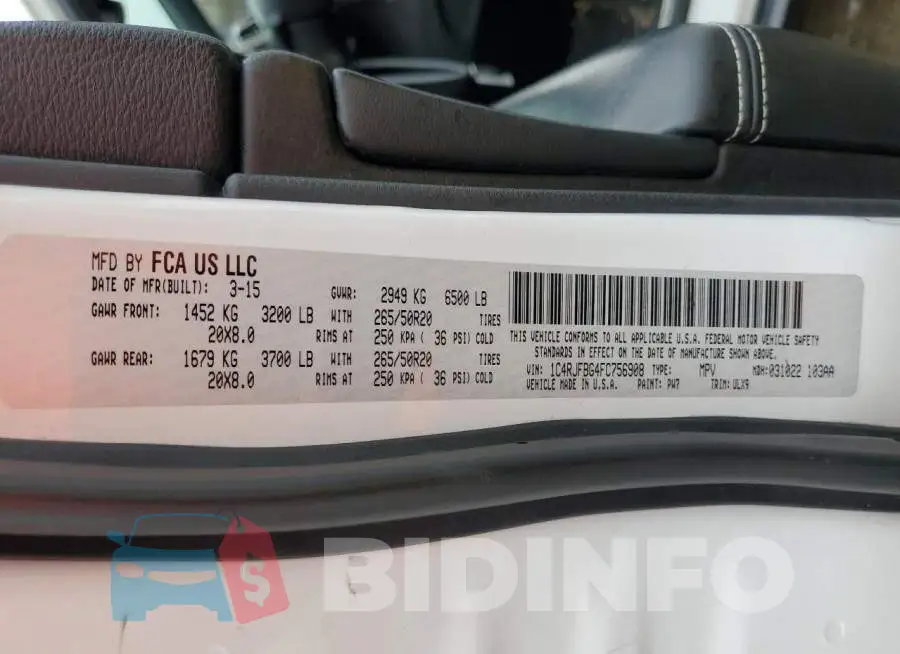 1C4RJFBG4FC756908 Photo# 14