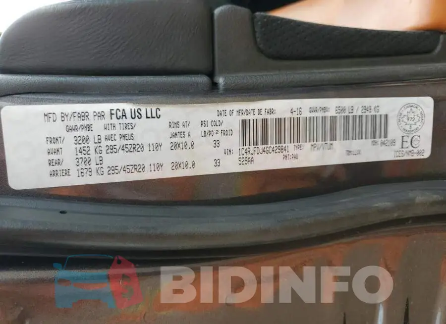 1C4RJFDJ4GC429841 Photo# 12