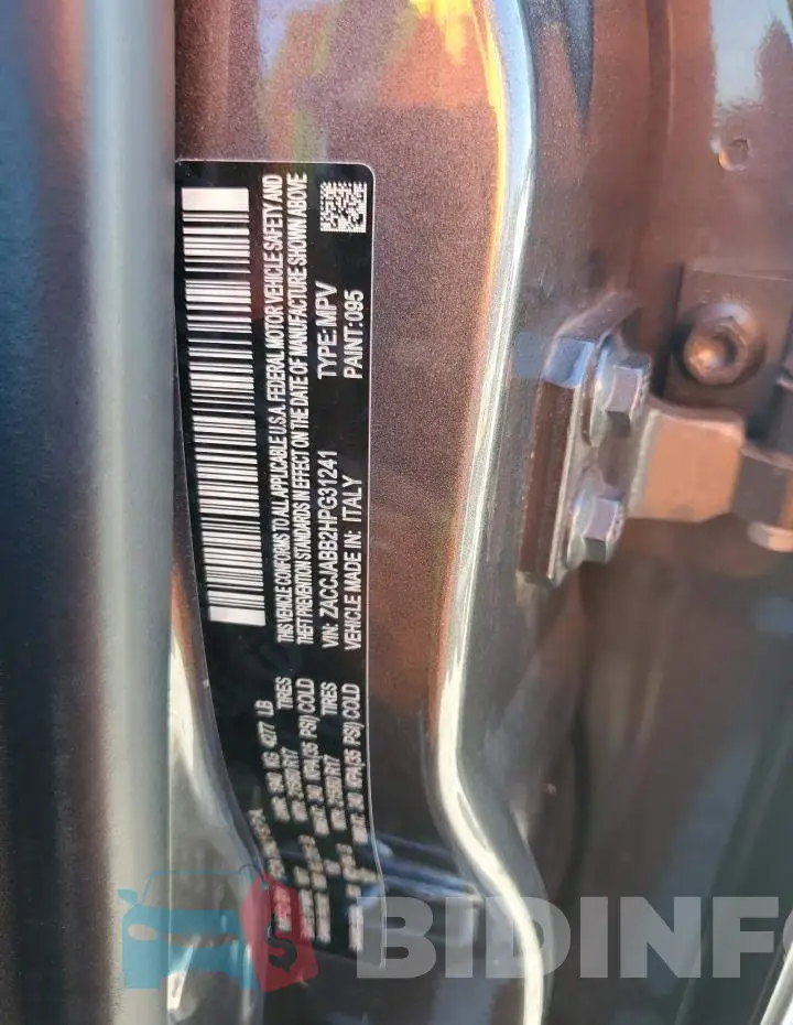 ZACCJABB2HPG31241 Photo# 12