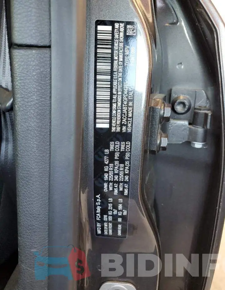 ZACCJABT4GPD44281 Photo# 14