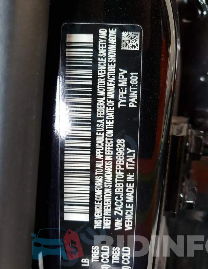 ZACCJBBT0FPB69628 Photo# 13