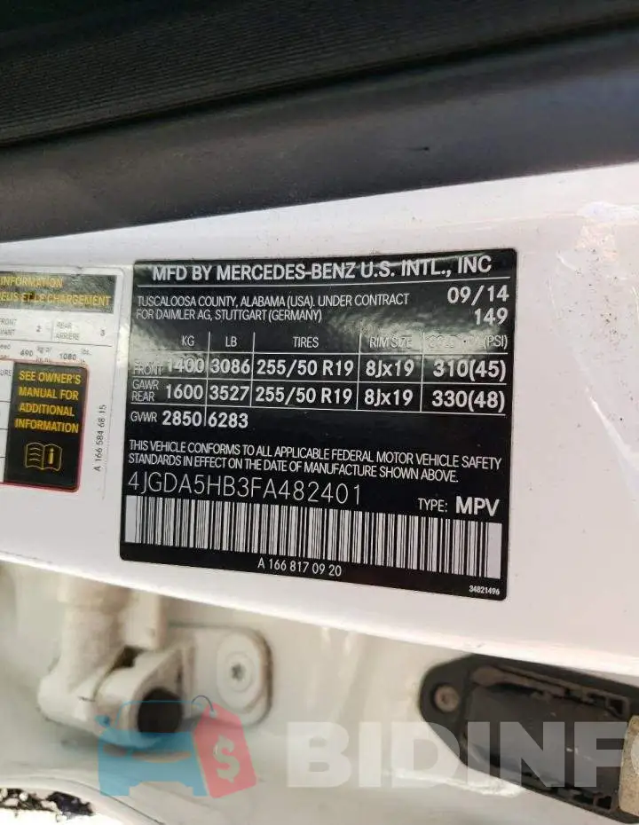 4JGDA5HB3FA482401 Photo# 13