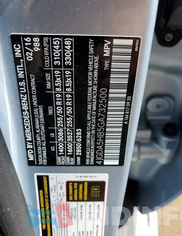 4JGDA5HB5GA732500 Photo# 13