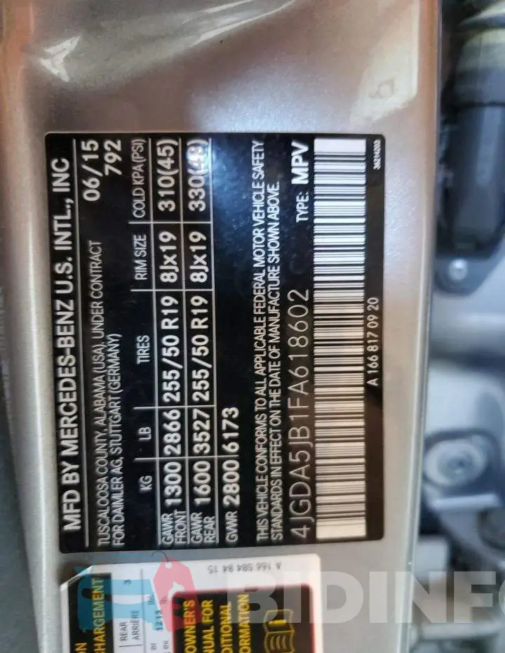 4JGDA5JB1FA618602 Photo# 13