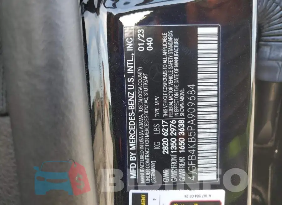 4JGFB4KB5PA909684 Photo# 13