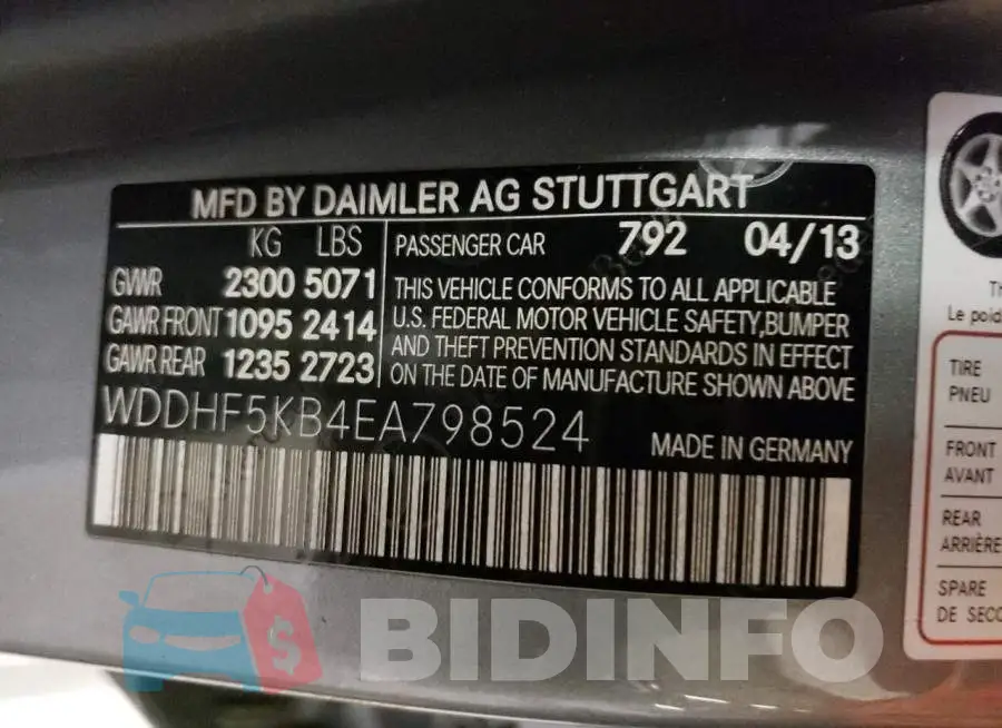 WDDHF5KB4EA798524 Photo# 12