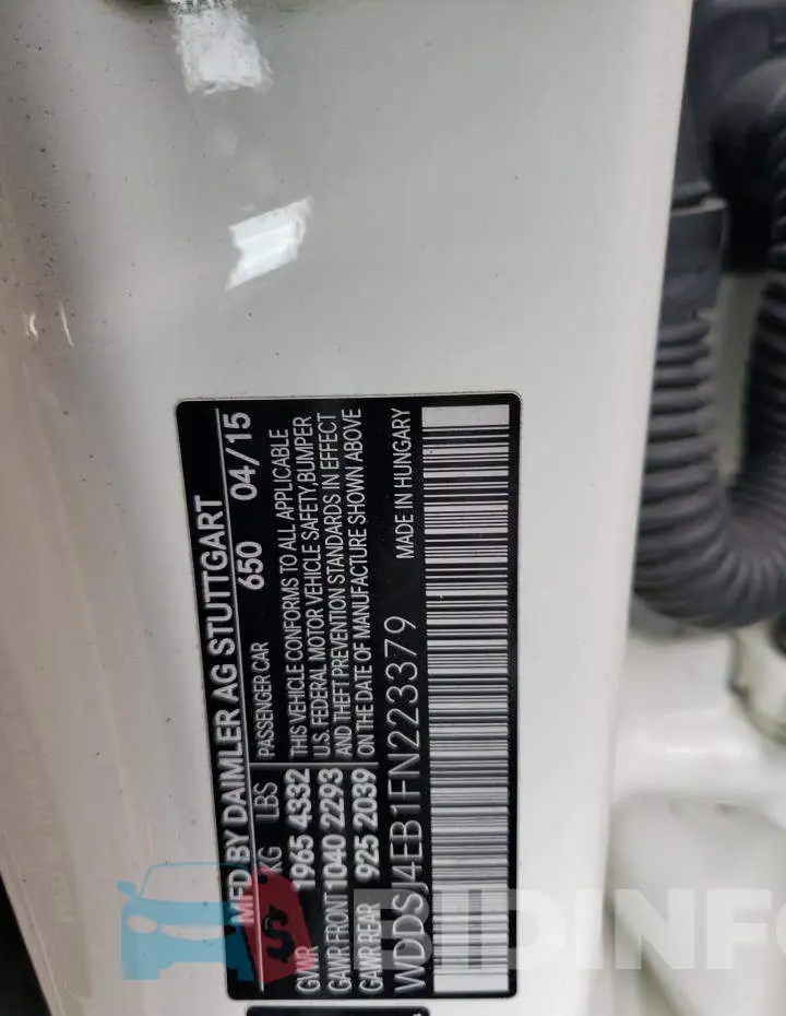 WDDSJ4EB1FN223379 Photo# 13