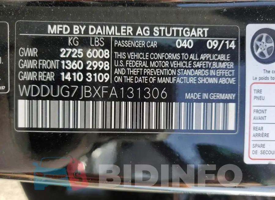 WDDUG7JBXFA131306 Photo# 12