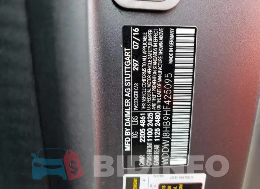 WDDWJ8HB9HF425095 Photo# 13
