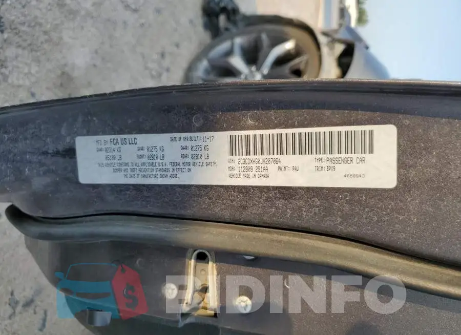 2C3CDXHG0JH207064 Photo# 12