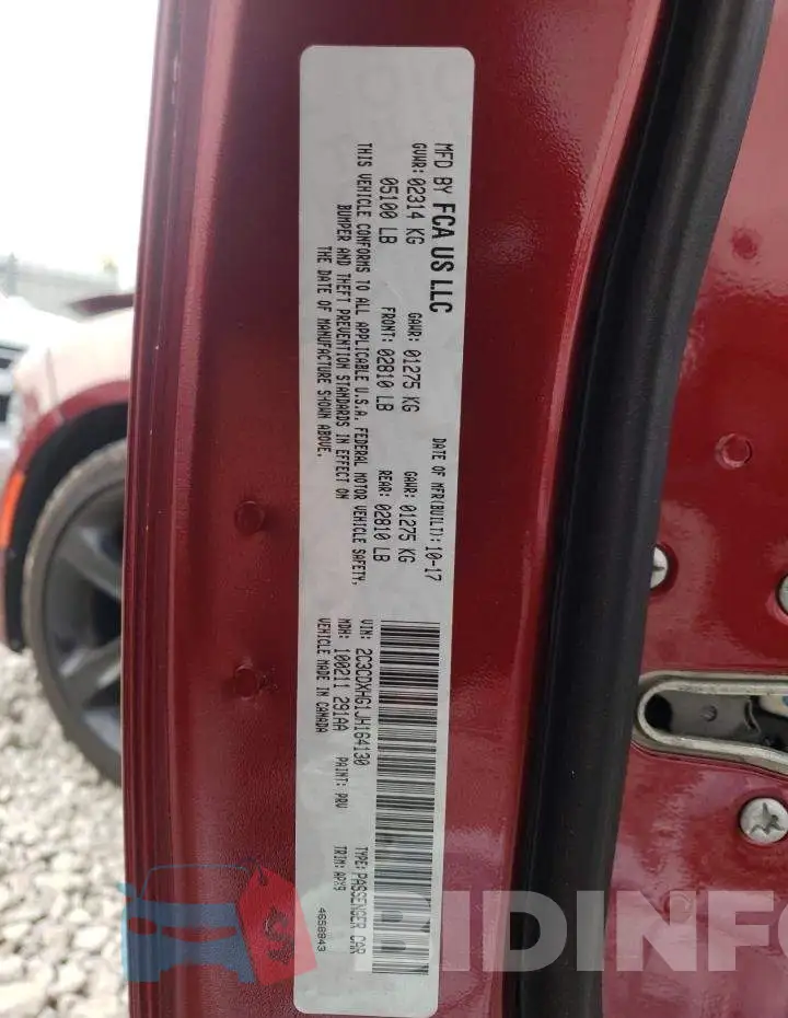 2C3CDXHG1JH164130 Photo# 12