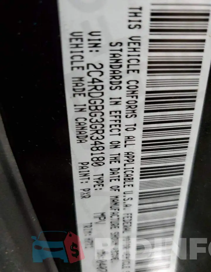 2C4RDGBG3GR348180 Photo# 13
