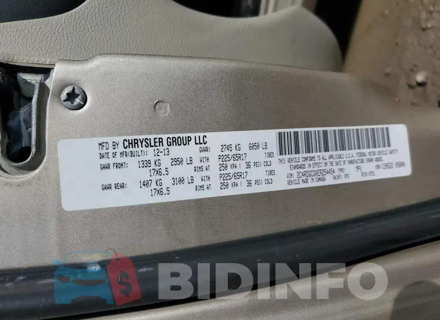2C4RDGCGXER254454 Photo# 13