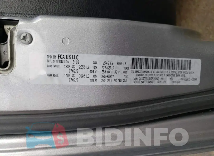 2C4RDGEG8KR535046 Photo# 13