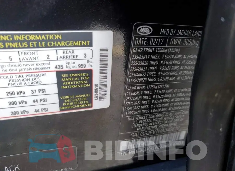 SALGS2FV7HA340610 Photo# 13