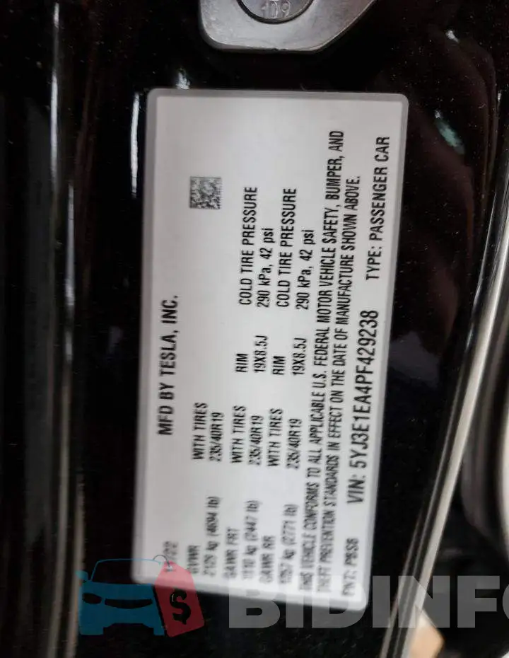 5YJ3E1EA4PF429238 Photo# 12