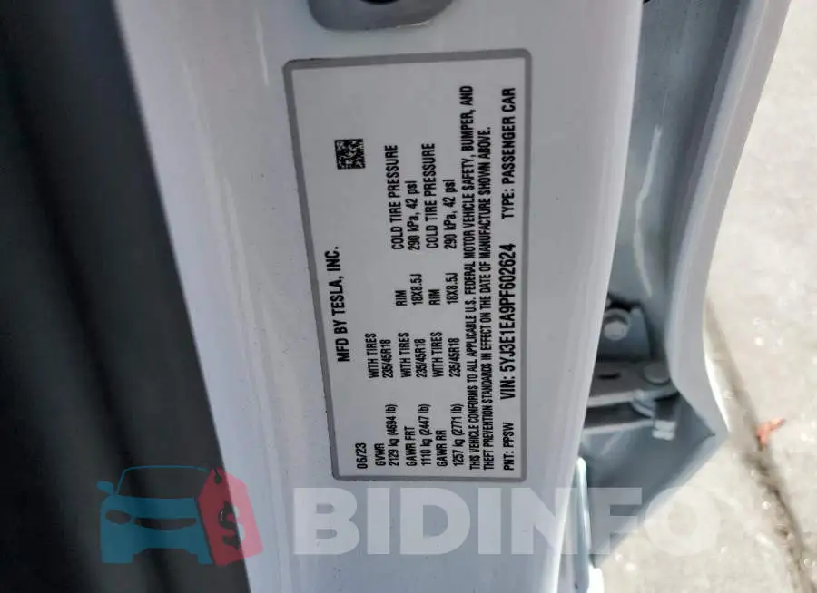 5YJ3E1EA9PF602624 Photo# 12