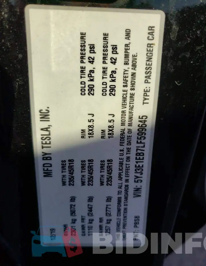 5YJ3E1EB7LF599645 Photo# 12
