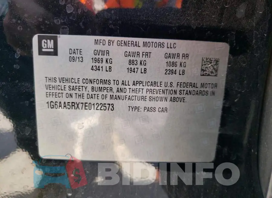 1G6AA5RX7E0122573 Photo# 10