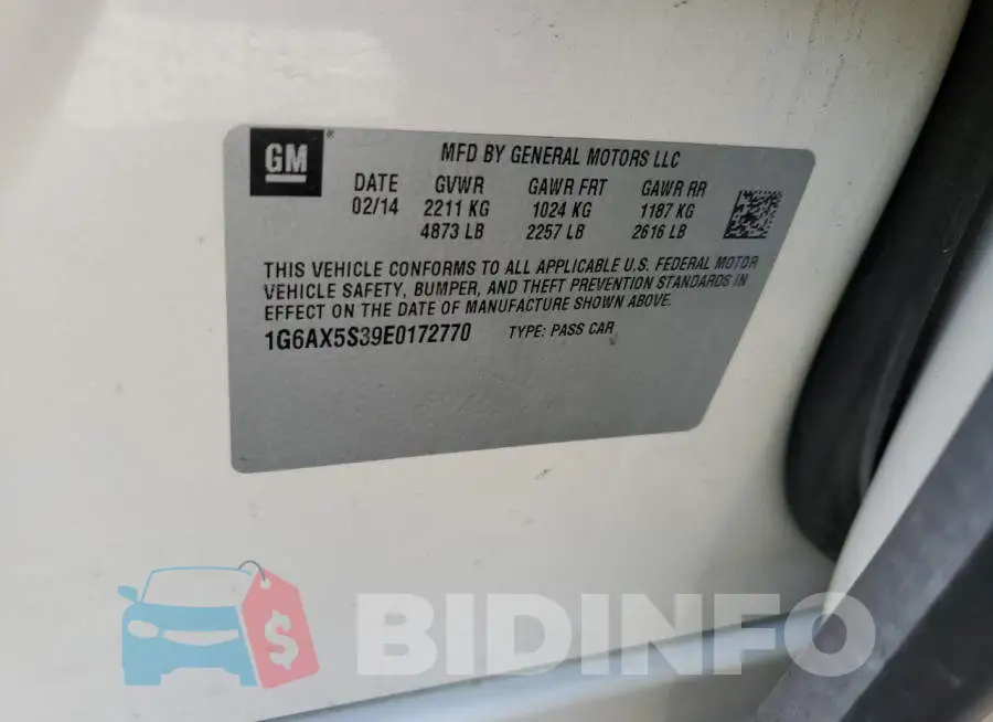 1G6AX5S39E0172770 Photo# 12