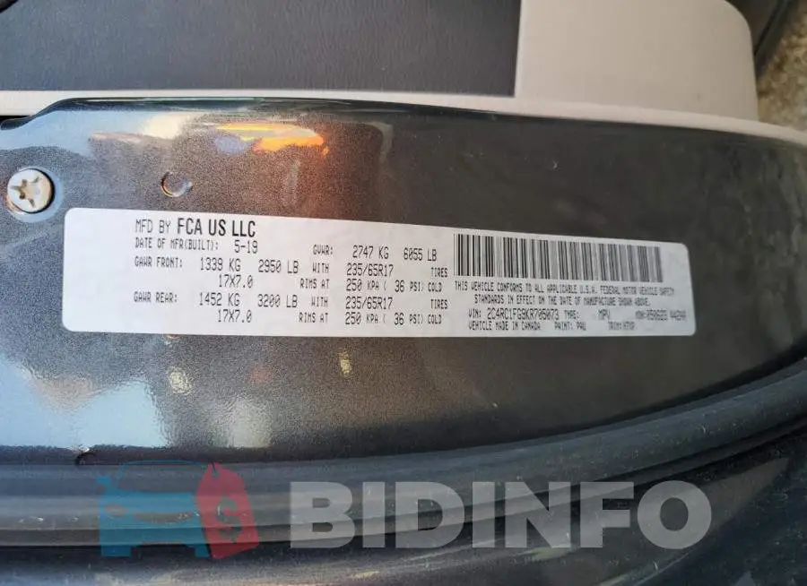 2C4RC1FG9KR705073 Photo# 13
