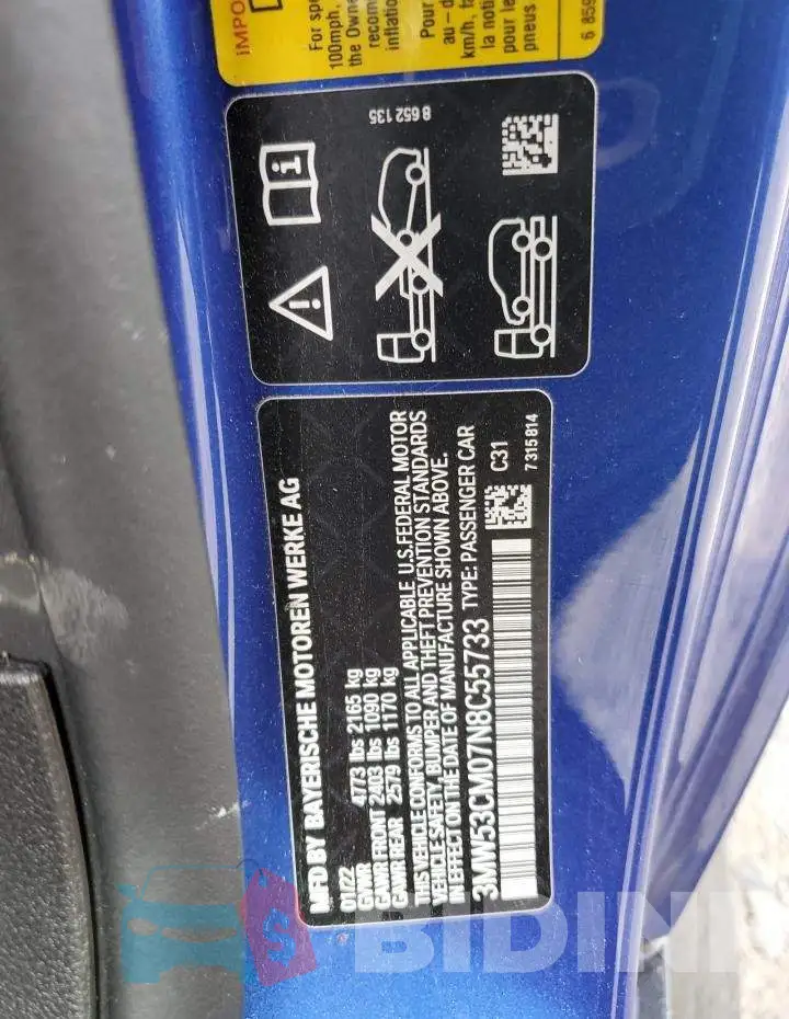 3MW53CM07N8C55733 Photo# 12