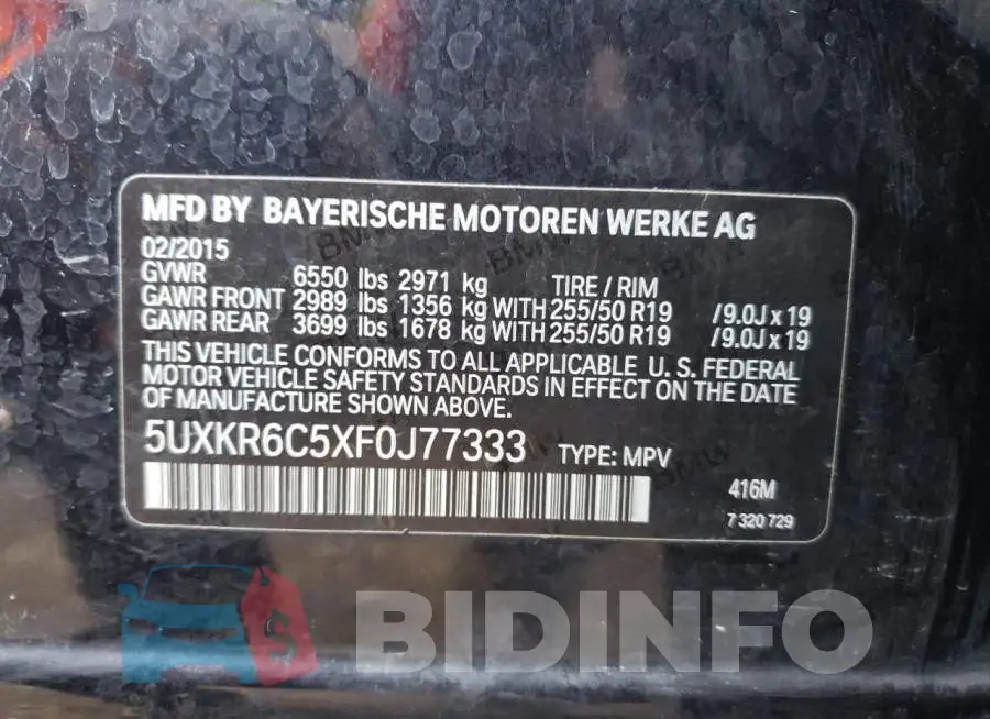 5UXKR6C5XF0J77333 Photo# 12