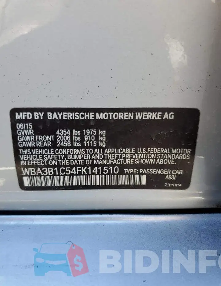 WBA3B1C54FK141510 Photo# 12