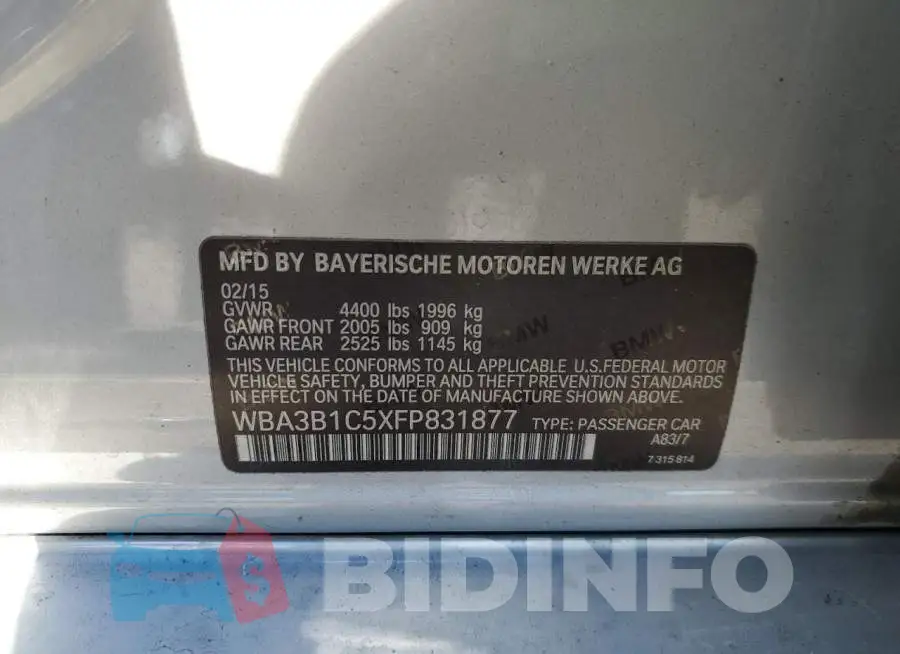 WBA3B1C5XFP831877 Photo# 12