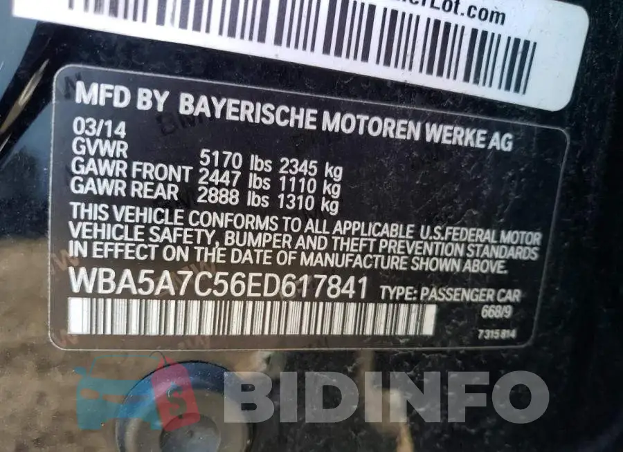 WBA5A7C56ED617841 Photo# 12