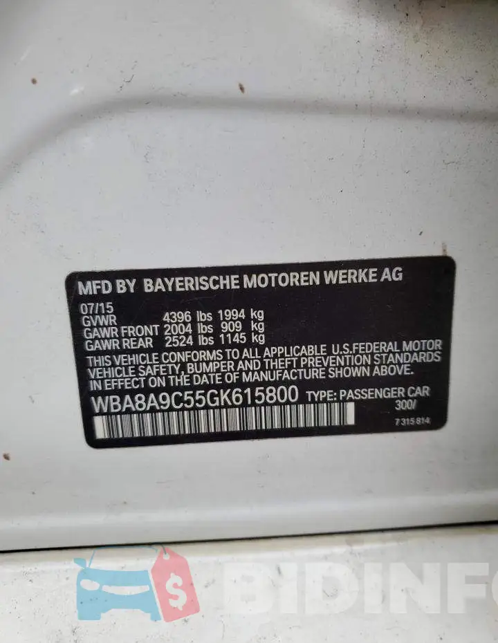 WBA8A9C55GK615800 Photo# 12