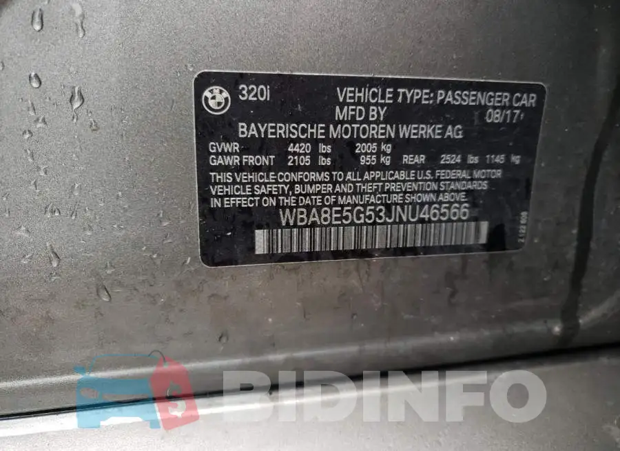WBA8E5G53JNU46566 Photo# 12