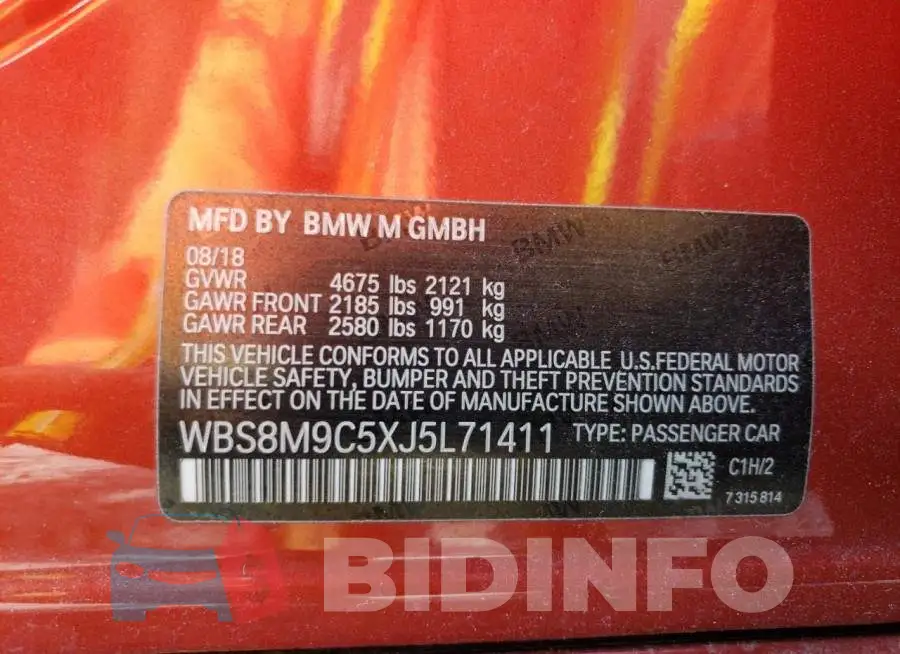WBS8M9C5XJ5L71411 Photo# 12