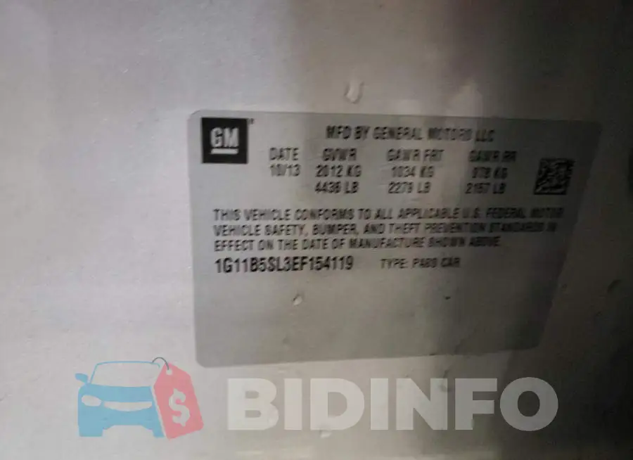1G11B5SL3EF154119 Photo# 12
