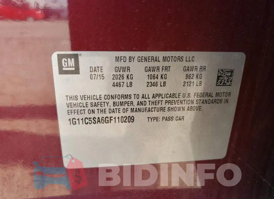 1G11C5SA6GF110209 Photo# 12