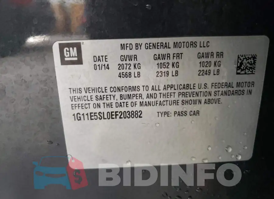 1G11E5SL0EF203882 Photo# 12
