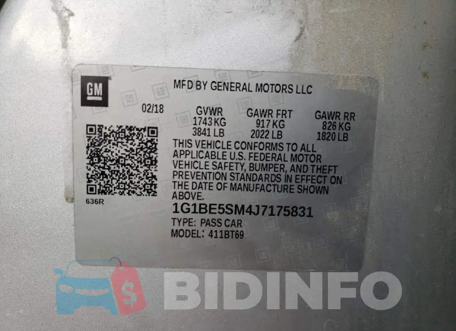 1G1BE5SM4J7175831 Photo# 12