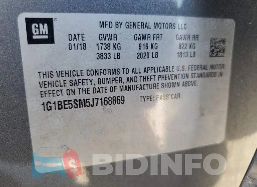 1G1BE5SM5J7168869 Photo# 12