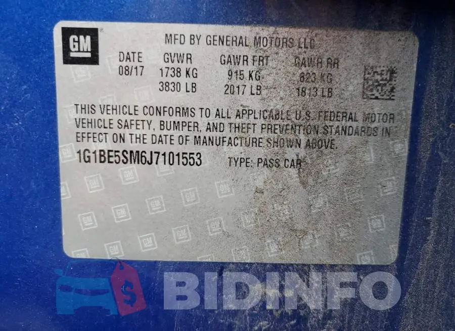 1G1BE5SM6J7101553 Photo# 12