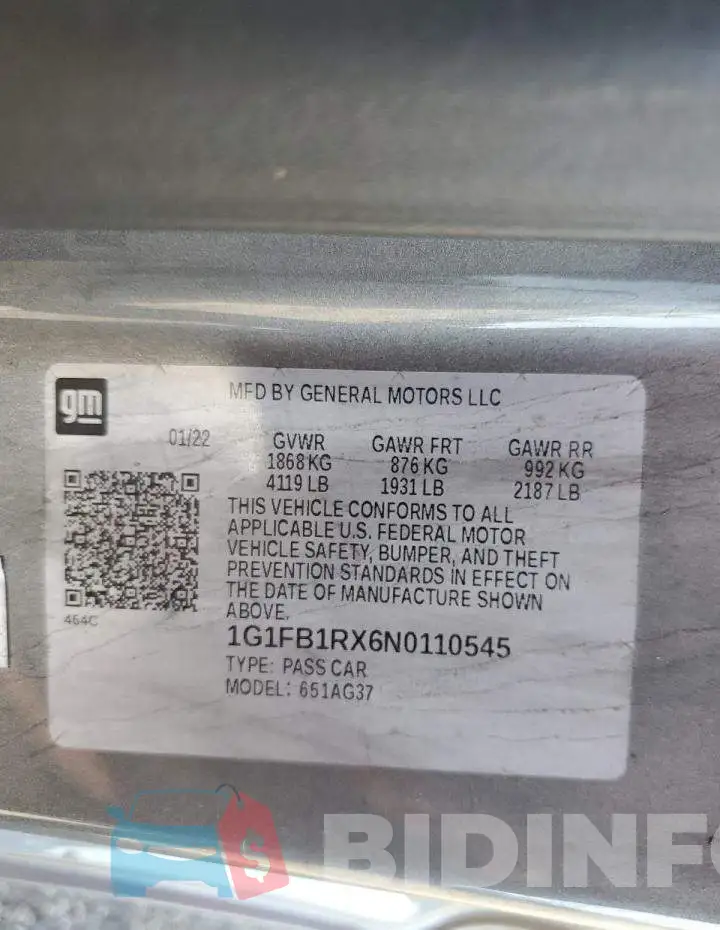 1G1FB1RX6N0110545 Photo# 13