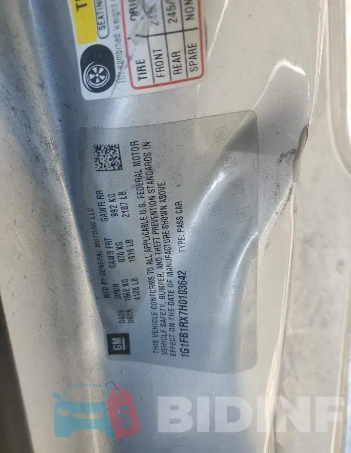 1G1FB1RX7H0103642 Photo# 12