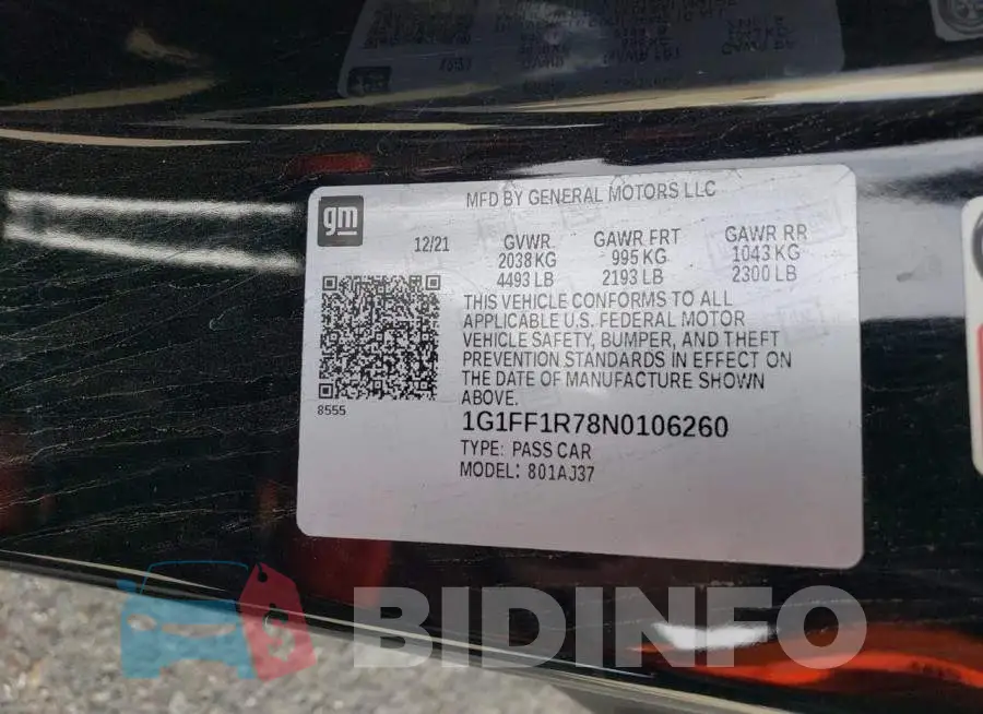 1G1FF1R78N0106260 Photo# 12
