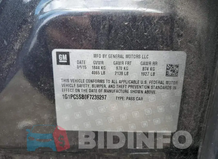 1G1PC5SB0F7239297 Photo# 13