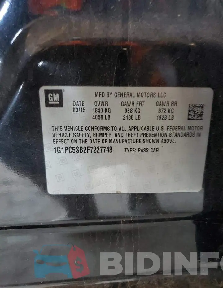 1G1PC5SB2F7227748 Photo# 12