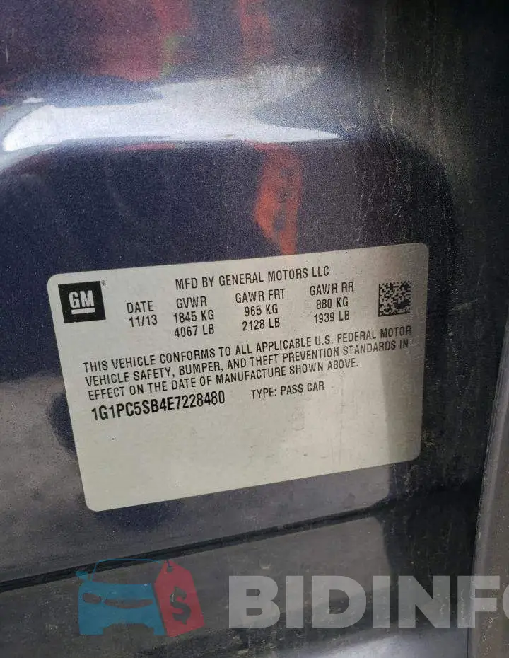 1G1PC5SB4E7228480 Photo# 12