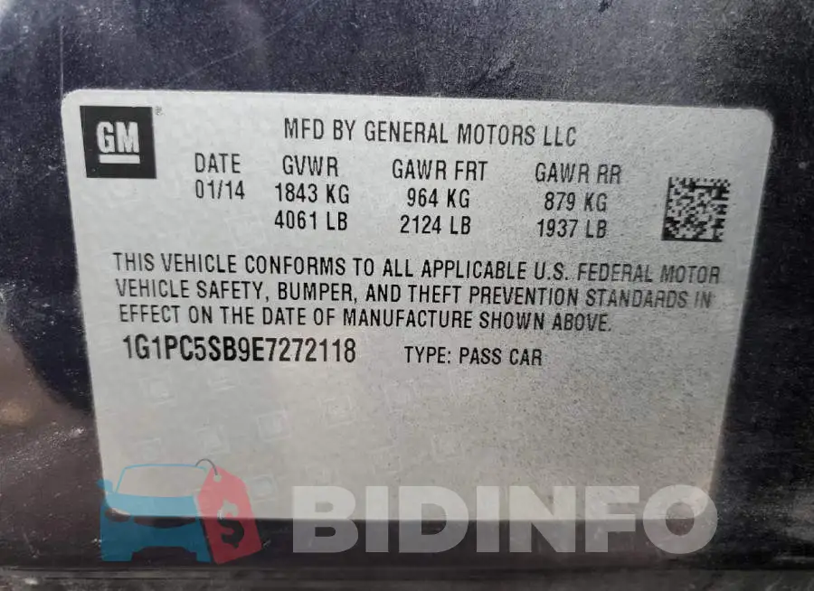1G1PC5SB9E7272118 Photo# 12